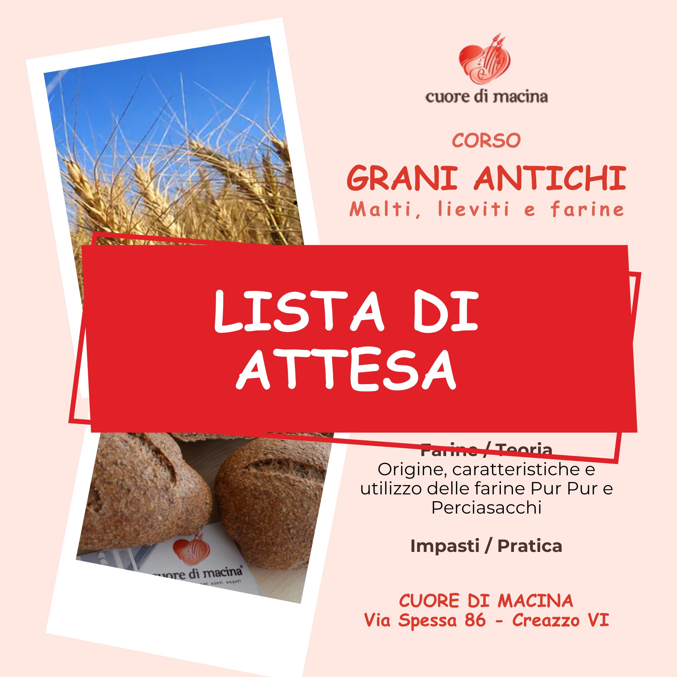 Corso Grani Antichi - Lista attesa