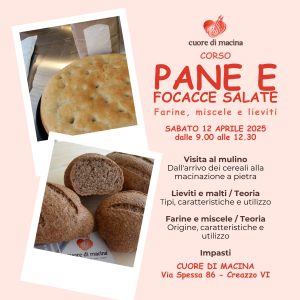 Corso PANE E FOCACCE SALATE - Sabato 12 aprile